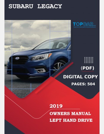 subaru legacy 2019 owners manual